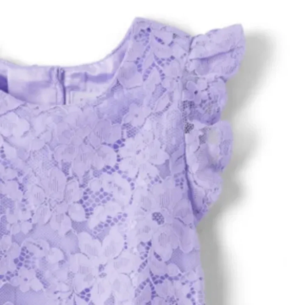The Children’s Place Girls Purple Lace Shift Dress Medium (7-8) NEW